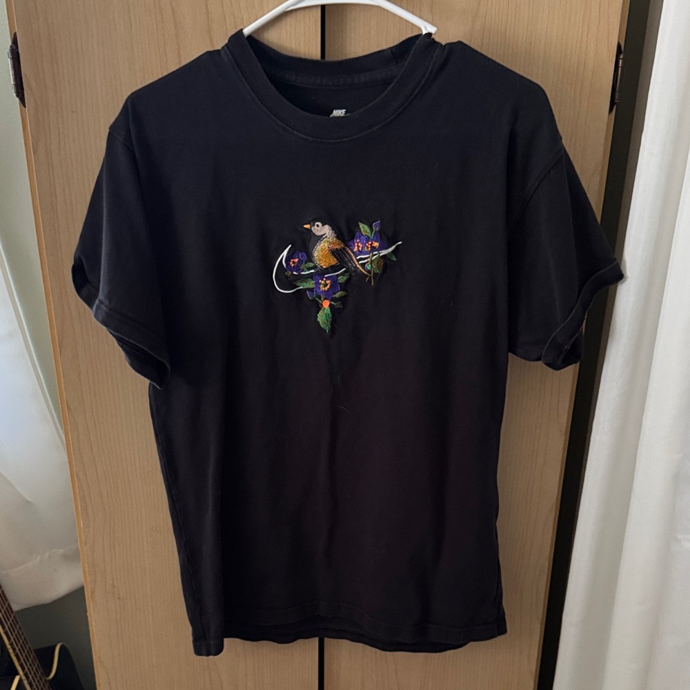 Nike Black Tee with White Logo
